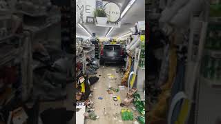 Car Drives Into General Store and Wrecks Everything  1471208 [upl. by Hollington]