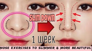 5 Min Nose Exercises To Slimmer amp More Beautiful in 1 Week  Top Exercises for Nose at Home [upl. by Nilyac]