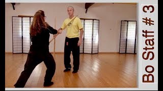 Kung Fu  Tai Chi Stock 3 lernen Bo Stab  Staff online Übung für Anfänger [upl. by Appledorf]