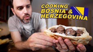 COOKING BOSNIA amp HERZEGOVINA Ćevapi amp Somun 🇧🇦 [upl. by Aihsyn399]