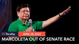 ABSCBN franchise killer Rodante Marcoleta withdraws from senatorial race [upl. by Bricker118]