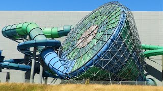 GIANT TORNADO Water Slide at Lalandia Billund Denmark Onride POV [upl. by Lynden207]