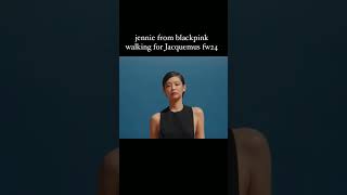 Jennie from Blackpink walking for jacquemus 2024 jennie blackpink jacquemus fashion trendviral [upl. by Aisatnaf]