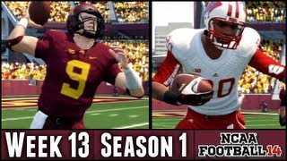 NCAA Football 14 Dynasty  Battle for Paul Bunyans Axe  Week 13 vs Wisconsin Season 1 [upl. by Intosh]