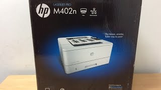 HP LaserJet Pro M402n Printer Unboxing [upl. by Eniarda]