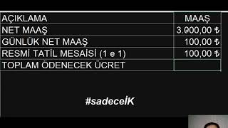 Resmi Tatil Mesaisi Nasıl Hesaplanır [upl. by Hendel494]