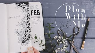 PLAN WITH ME  Feb 2019 Bullet Journal [upl. by Arriek]