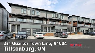 361 Quarter Town Line Unit 1004 Tillsonburg  Lisa Stockmans [upl. by Pernas]