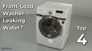 FrontLoad Washer Leaking Water — FrontLoad Washing Machine Troubleshooting [upl. by Nemraciram330]