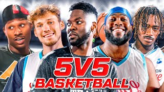 TEAM JIDION VS TEAM MARK 5V5 BASKETBALL GAME Ft Duke Dennis Jesser Cam Wilder MMG and MORE [upl. by Braunstein]