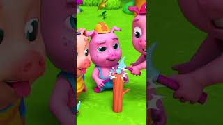 Trois Petits Cochons shorts reels threelittlepigs cartoon trending [upl. by Barbur344]