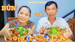 Đổi gió chiên Chả giò làm món BÚN CHẢ GIÒ CÁ ăn kèm nước mắm chua ngọt lSpring rolls Rice vermicelli [upl. by Auahsoj]