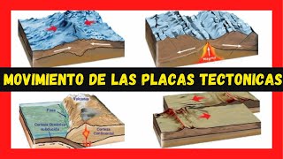 🔴 MOVIMIENTOS DE LAS PLACAS TECTONICAS de la Tierra 🌋 Convergente divergente y transformante 💥 [upl. by Labanna984]