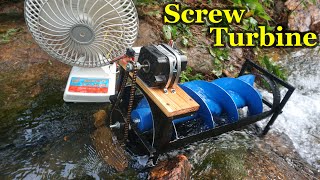 How to make Archimedes screw turbine with pvc pipe Clean energy free energy [upl. by Pattani248]