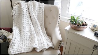 How to Crochet a Fast and Easy Crochet Bernat Blanket for Beginners [upl. by Kraus]