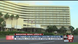 Man accidentally fires his gun in a Clearwater hotel hitting himself and injuring 4 others [upl. by Pearlman696]