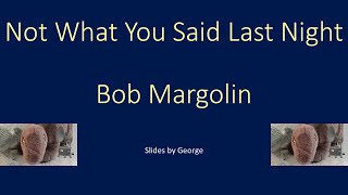 Bob Margolin Not What You Said Last Night KARAOKE [upl. by Sito]