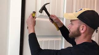 Installing flush mount handle on sliding interior doors [upl. by Sybille]