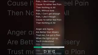 Pain lyrics Video [upl. by Lionel846]