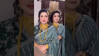 Twin sister bride makeup Indian married culture in indiashortvideo wedding bride bride [upl. by Eetsirk]