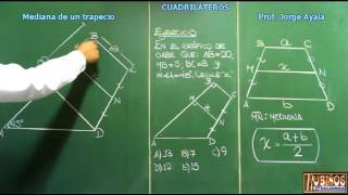 MEDIANA DE UN TRAPECIO EJERCICIO RESUELTO [upl. by Lered]