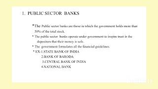 Bank Commercial bank types Notes of public sector Banks 🏦 [upl. by Berkow]