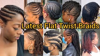 2024 Twist Braids Hairstyles for Ladies  Flat Twist Braids for Black Women  Passion Twist Braids [upl. by Retnyw292]