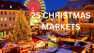 25 Best Christmas Markets Around the World Travel Video [upl. by Dallman]