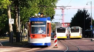 Straßenbahn Darmstadt  Verkehr am Hauptbahnhof [upl. by Ban]