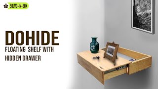 Wooden Floating Shelves with Drawer Wall Hanging Shelf for Living Room full video  Dohide [upl. by Adnale301]