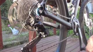 The change from Shimano 3x10 to 2x10 Sunrace cassette 10sp 1142 crankset SLX 3826 [upl. by Vahe702]