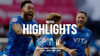 Stockport County Vs Colchester United  Match Highlights  181123 [upl. by Vaden]