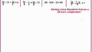 Solving Linear Equations with Fractions and Parenthesis [upl. by Iht]