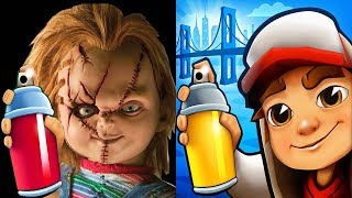 Subway Surfers JAKE vs CHUCKY Gameplay HD [upl. by Roscoe832]