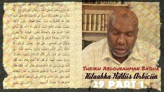 Sheikh Abdourahman Bashir  Kitaabka Xadiis Arbiciinka 29 12 [upl. by Eiveneg771]