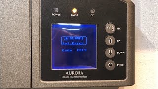 Power One Aurora Solar Inverter Int Error Code E019 [upl. by Noitsuj]