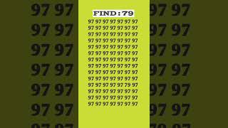 challenge your Brain try to find this number within 5 second 79👈shortsvideo shortsfeed shorts [upl. by Lissak567]