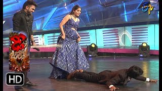 Funny Task  Dhee Jodi  21st June 2017  ETV Telugu [upl. by Llerud76]