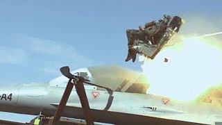 Fighter Jet Ejection Seat Slow Mo – Rocket Sled Test At USAF High Speed Test Track [upl. by Naloc]