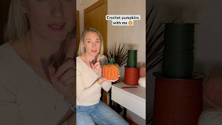 How to crochet a pumpkin 🎃 howto crochetforbeginners crafts [upl. by Muldon]