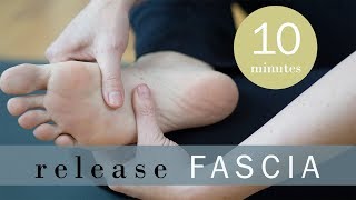 How to Release Fascia  Foot Release Plantar Fascia and Downdog  Yoga Lifestyle with Melissa [upl. by Karilla]