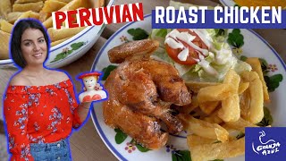 Peruvian Roast Chicken at La Granja Azul  Lima Peru [upl. by Stormy]