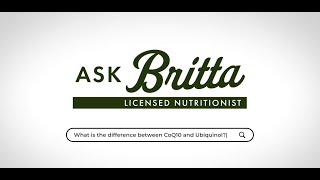 The Difference Between CoQ10 and Ubiquinol ft Britta Sather [upl. by Yliram]