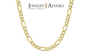 14K Yellow Gold Filled Solid Figaro Chain Necklace 3 2 mm [upl. by Aleb]