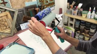 How to use Stamping Rollers  Artistic Painting Studio [upl. by Nimaj]