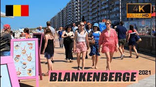 BLANKENBERGE  BELGIUM Walking Tour 4k60fps مدينة بلانكينبرخ  بلجيكا 2021 [upl. by Eneluqcaj]