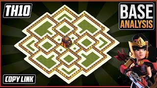 THE BEST TH10 HYBRIDTROPHY Base 2021 COC Town Hall 10 TH10 Trophy Base Design  Clash of Clans [upl. by Macegan]