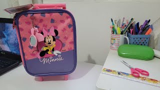 NOSTALGIA Mini Mochila de rodinha da Minnie Papelaria Castorino [upl. by Eittap]