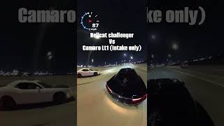 Stock Hellcat races 530whp Camaro🤯 good race youtubeshorts hellcat [upl. by Touber451]