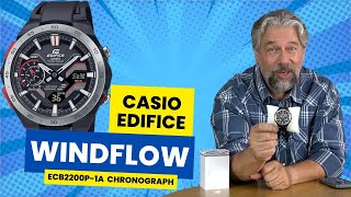 Casio Edifice Windflow ECB2200P1A Chronograph Watch  REVIEW [upl. by Macintyre]